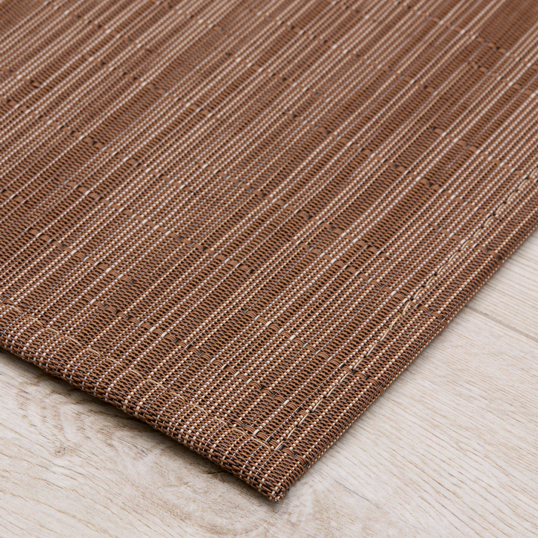 Detail image of Chilewich woven material showcasing texture, color, and pattern of the terrastrand yarn weave.