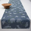 14'' x 72'' Table Runners in Dark Navy Blue Base with Light Blue and Midtone Cool Green Accents
