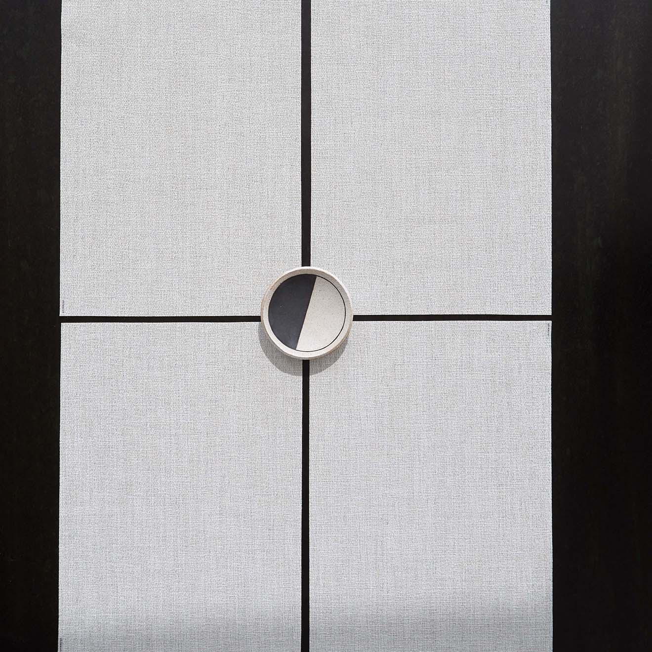 Detail image of Chilewich woven material showcasing texture, color, and pattern of the terrastrand yarn weave.