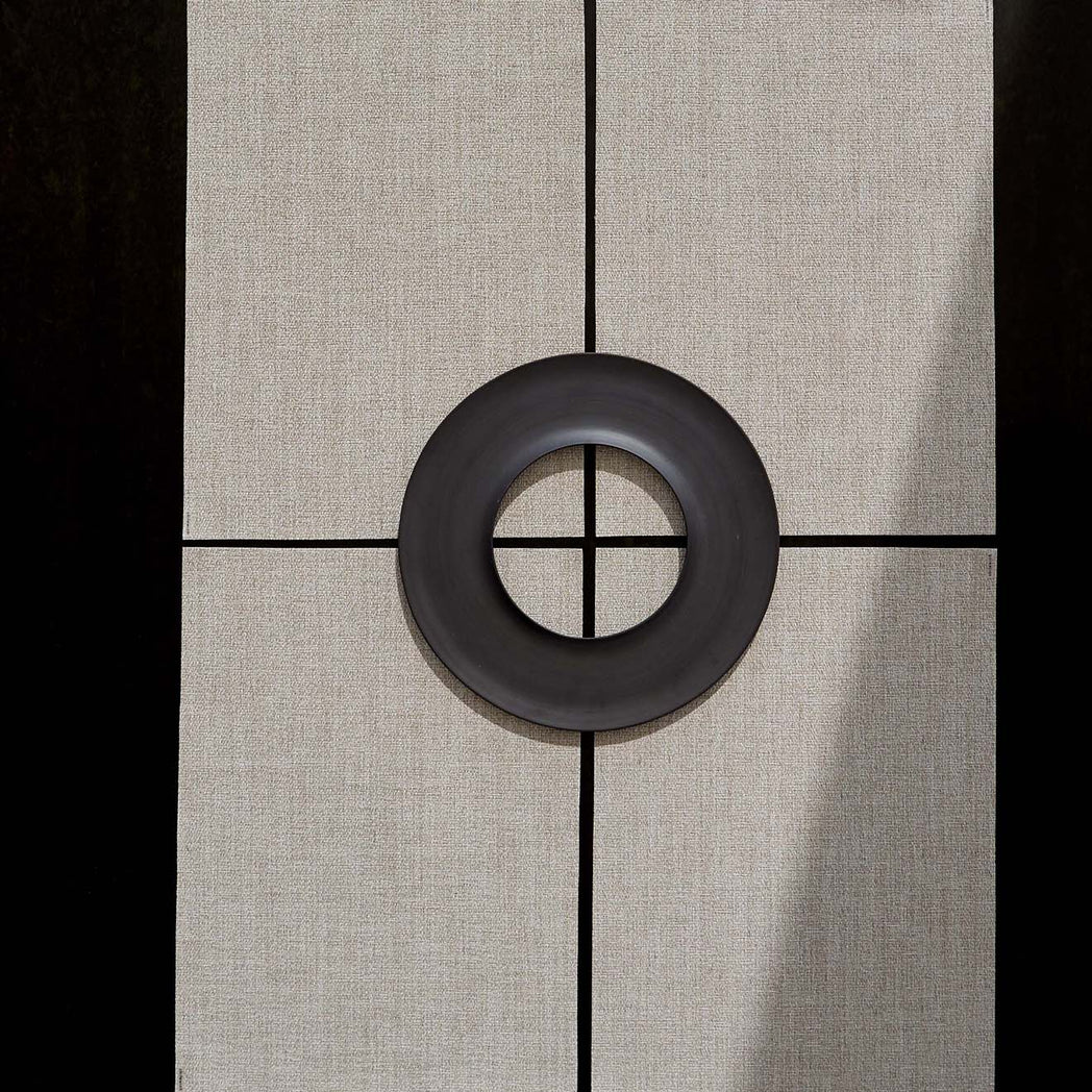 Detail image of Chilewich woven material showcasing texture, color, and pattern of the terrastrand yarn weave.