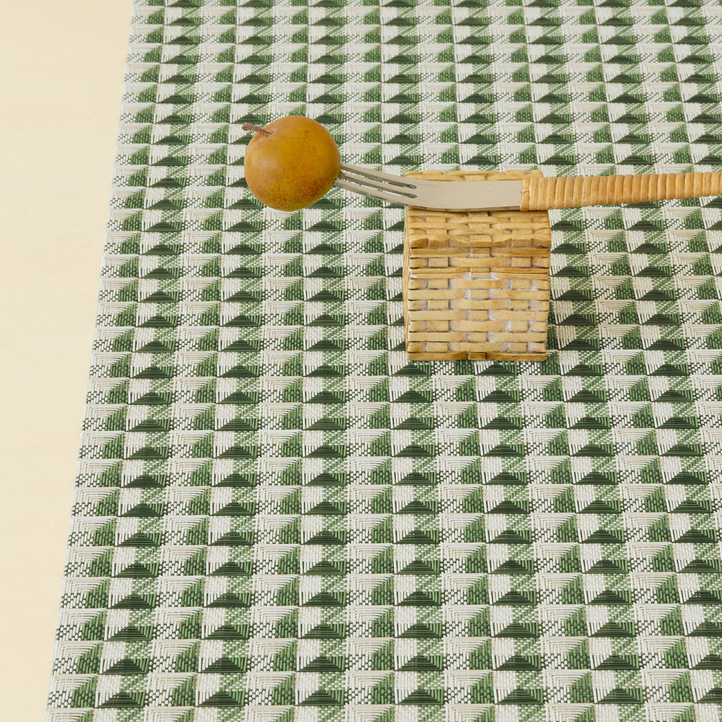 Detail image of Chilewich woven material showcasing texture, color, and pattern of the terrastrand yarn weave.