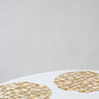 Detail image of Chilewich woven material showcasing texture, color, and pattern of the terrastrand yarn weave.
