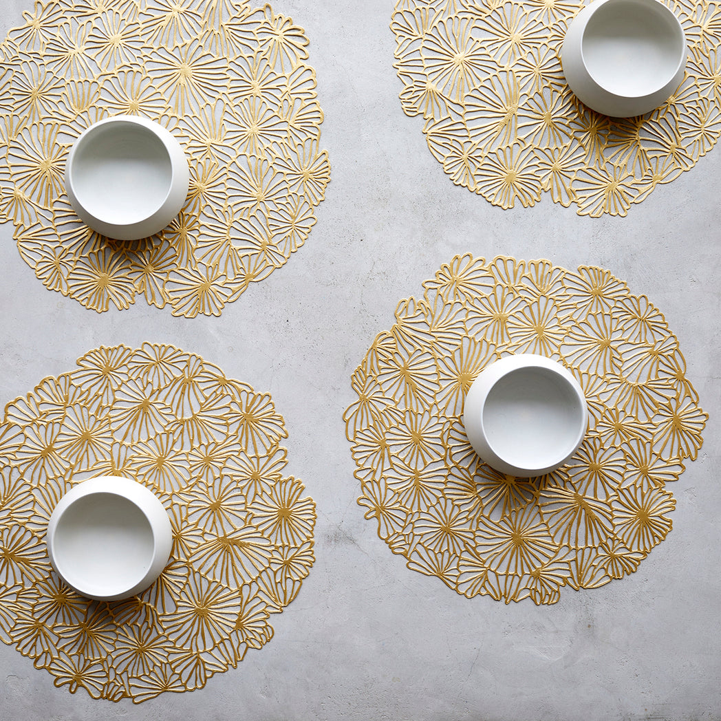 Detail image of Chilewich woven material showcasing texture, color, and pattern of the terrastrand yarn weave.