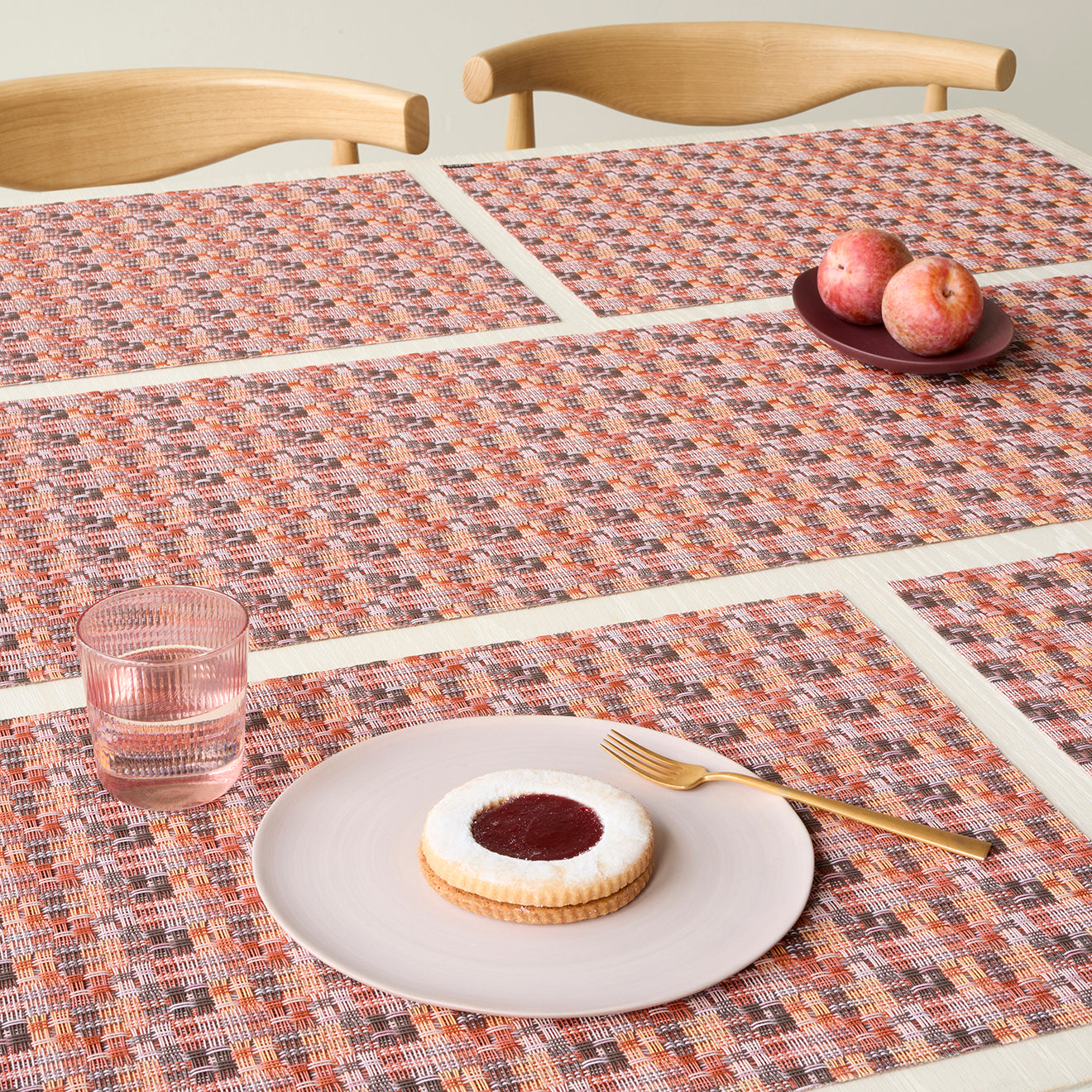 Detail image of Chilewich woven material showcasing texture, color, and pattern of the terrastrand yarn weave.