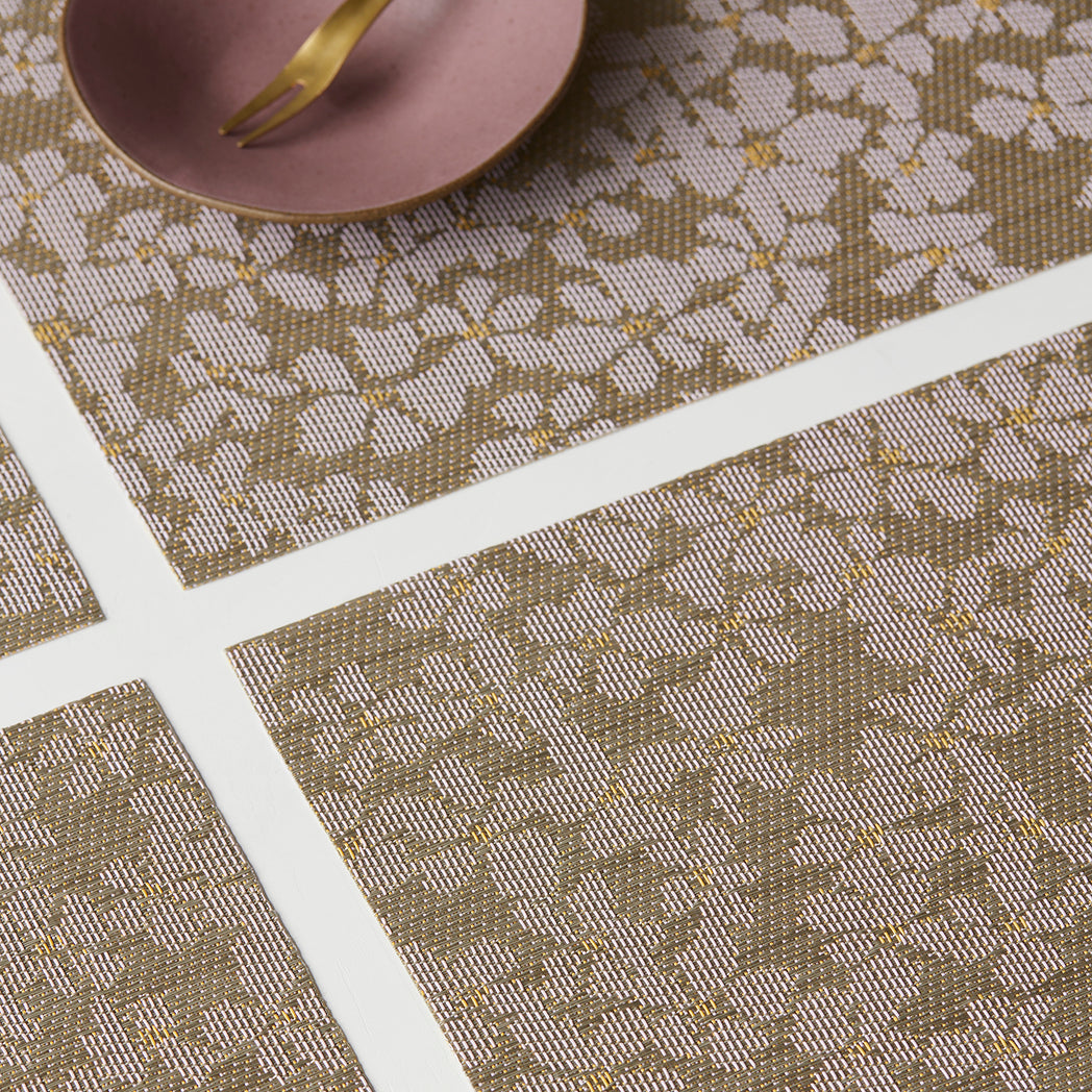 Detail image of Chilewich woven material showcasing texture, color, and pattern of the terrastrand yarn weave.
