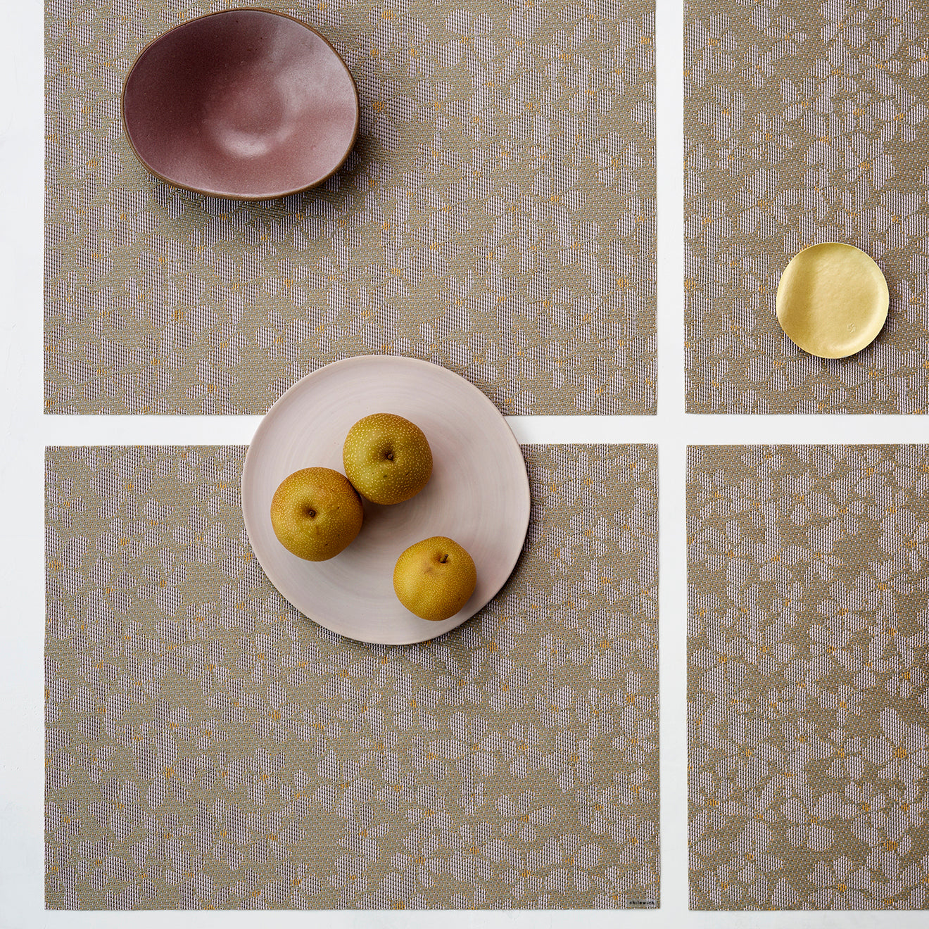 Detail image of Chilewich woven material showcasing texture, color, and pattern of the terrastrand yarn weave.