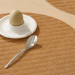 Detail image of Chilewich woven material showcasing texture, color, and pattern of the terrastrand yarn weave.