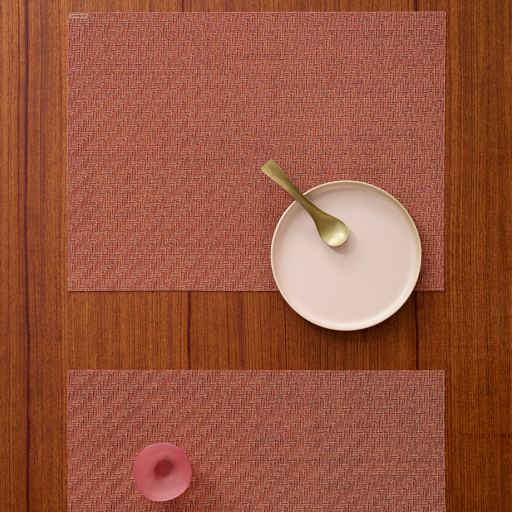 Detail image of Chilewich woven material showcasing texture, color, and pattern of the terrastrand yarn weave.