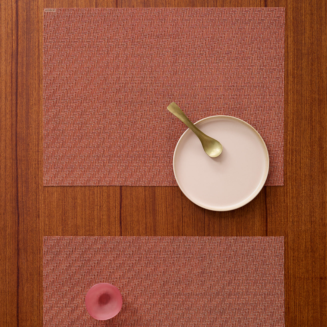Detail image of Chilewich woven material showcasing texture, color, and pattern of the terrastrand yarn weave.