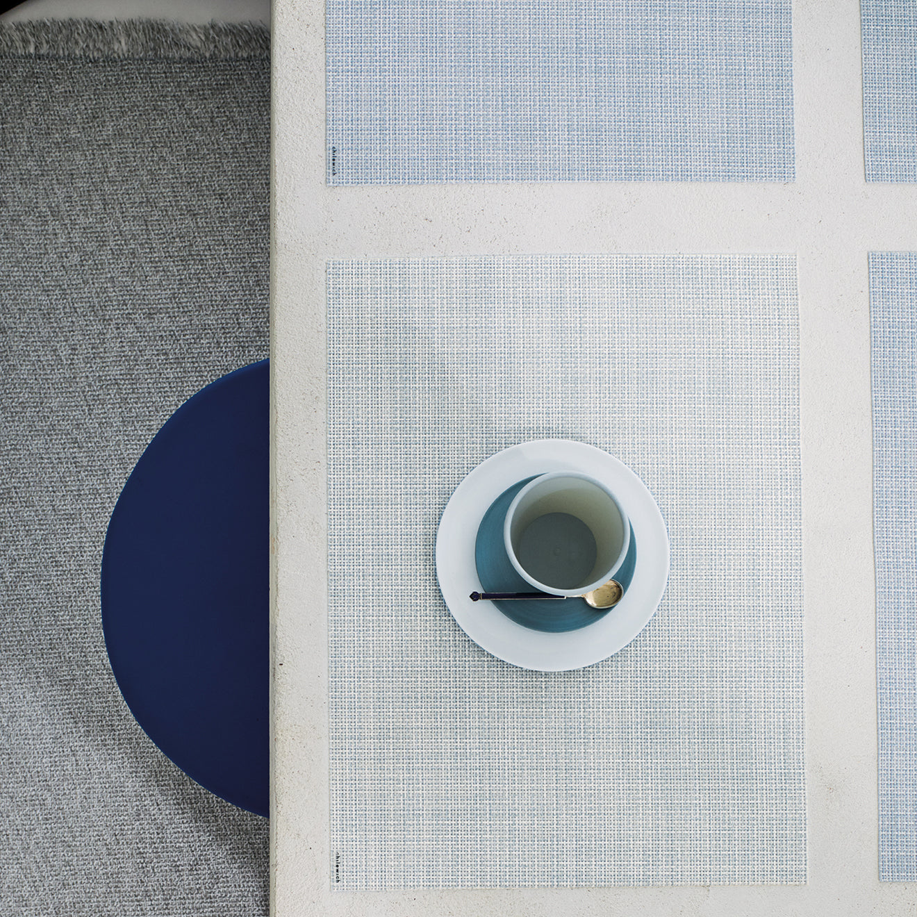 Mini Basketweave Placemats - Sky