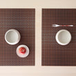 Detail image of Chilewich woven material showcasing texture, color, and pattern of the terrastrand yarn weave.