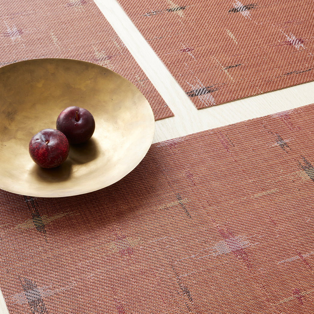 Detail image of Chilewich woven material showcasing texture, color, and pattern of the terrastrand yarn weave.