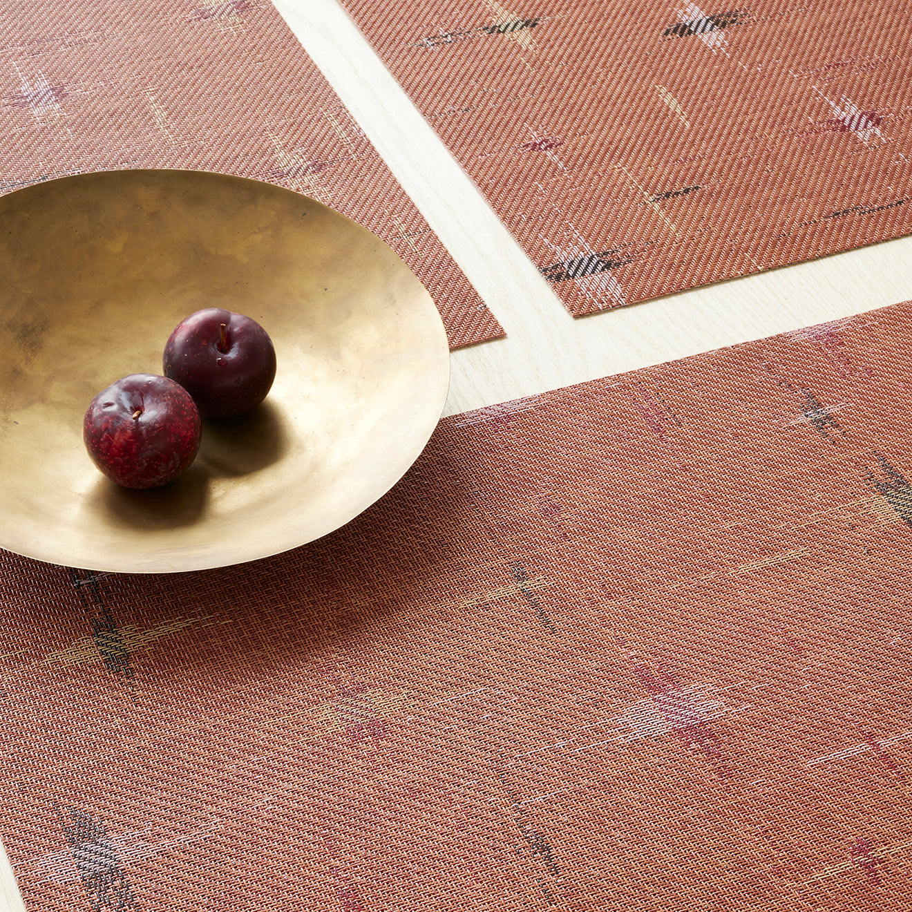 Detail image of Chilewich woven material showcasing texture, color, and pattern of the terrastrand yarn weave.