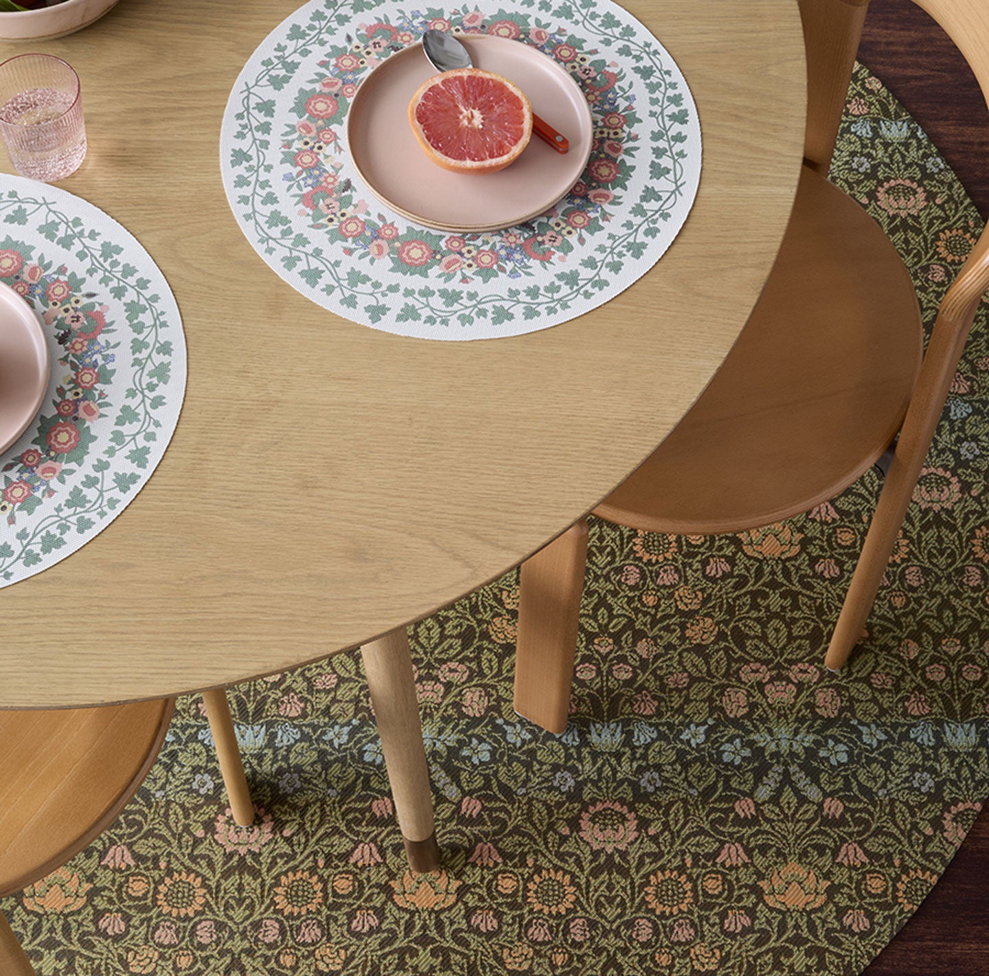 Detail image of Chilewich woven material showcasing texture, color, and pattern of the terrastrand yarn weave.