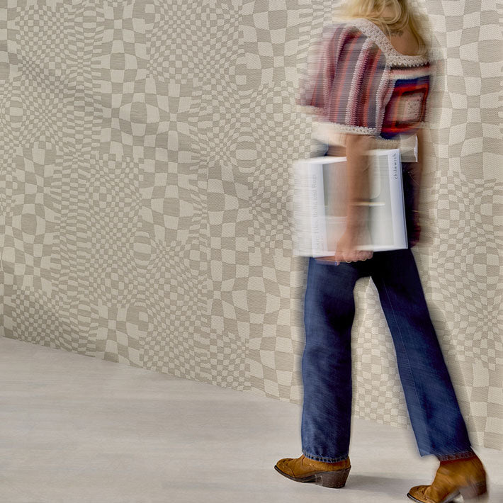 Detail image of Chilewich woven material showcasing texture, color, and pattern of the terrastrand yarn weave.